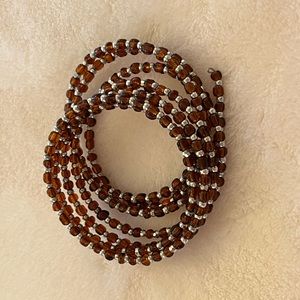 Black and silver circular bracelet fits all sizes , vintage